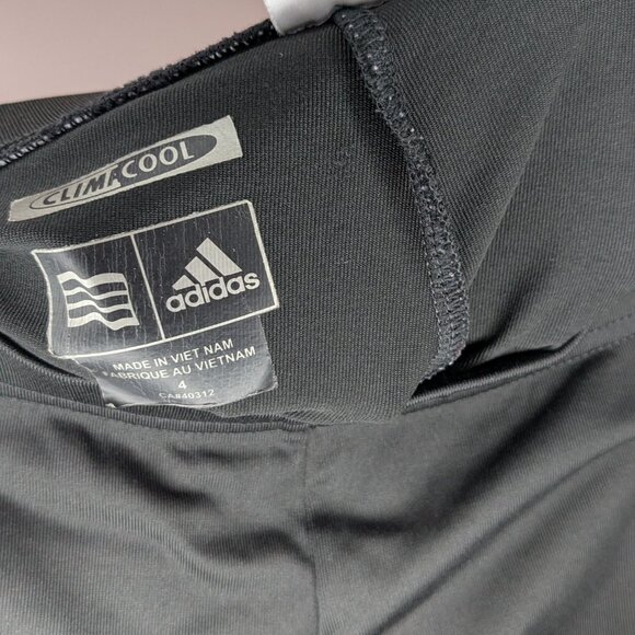 *3/$10* Adidas Climacool Spandex Bike Shorts Black White Size 4 - Picture 3 of 3